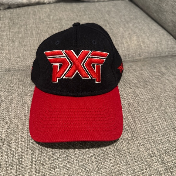 PXG Black Cap with Red Brim - Picture 1 of 2